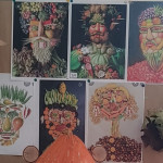 Bilder gestalten aus Obst und Gemüse nach "Giuseppe Arcimboldo".