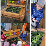 Das neue Hochbeet von den "Kleinen Strolchen".