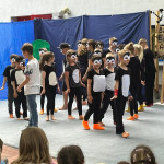 Die Hortkinder kamen, als Pinguine.