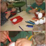 Eier bemalen.